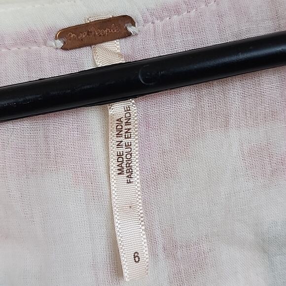 Free People White Andean Embroidered Size 6 Mini Dress - Picture 4 of 8